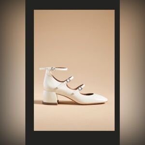 Anthropologie Cream Strappy Heels